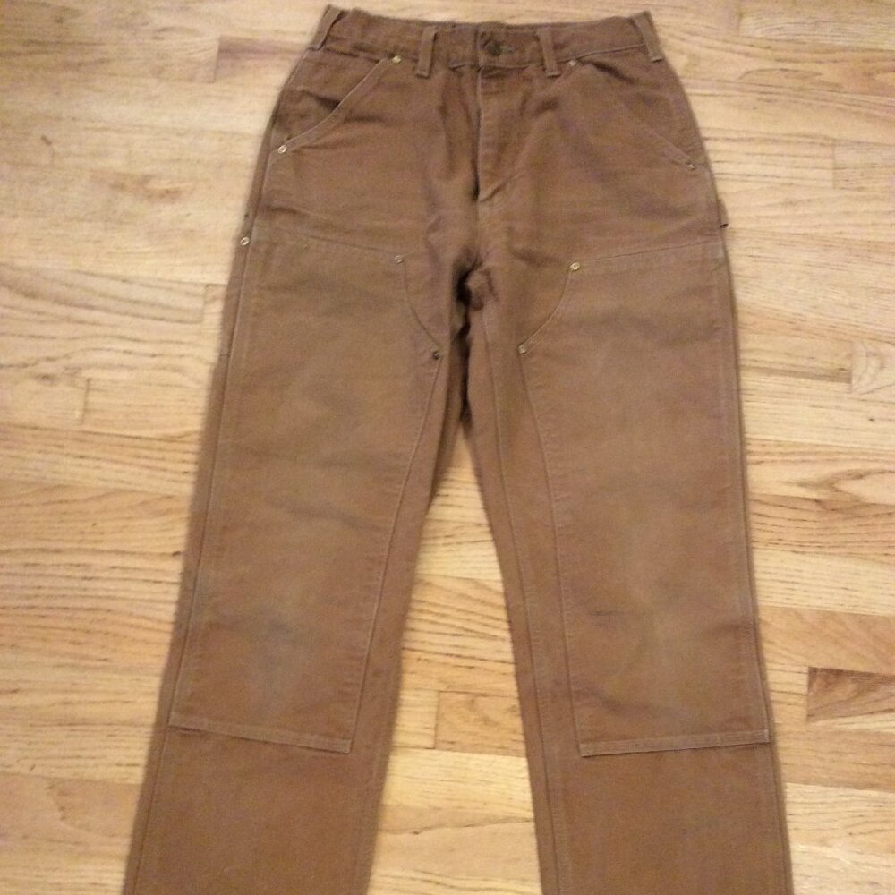 Carhartt Double Front Work Pant, 30 x 34" Loose Original Fit, Brown